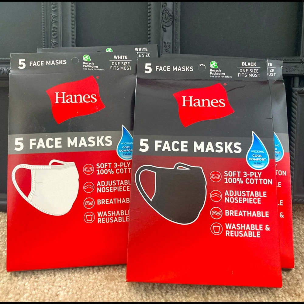 Hanes 5 pack Face Mask’s